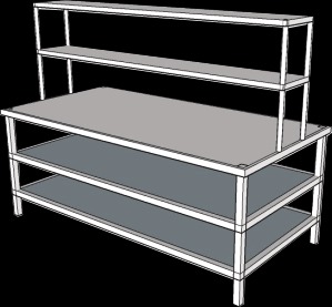 Meja Prepare Extra Rack MBG